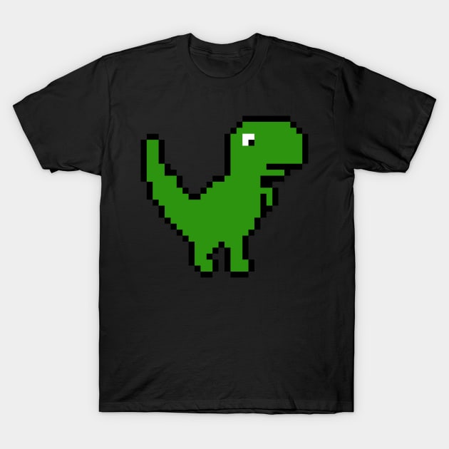 Retro Pixel Dinosaur T-Shirt by bluevolcanoshop@gmail.com